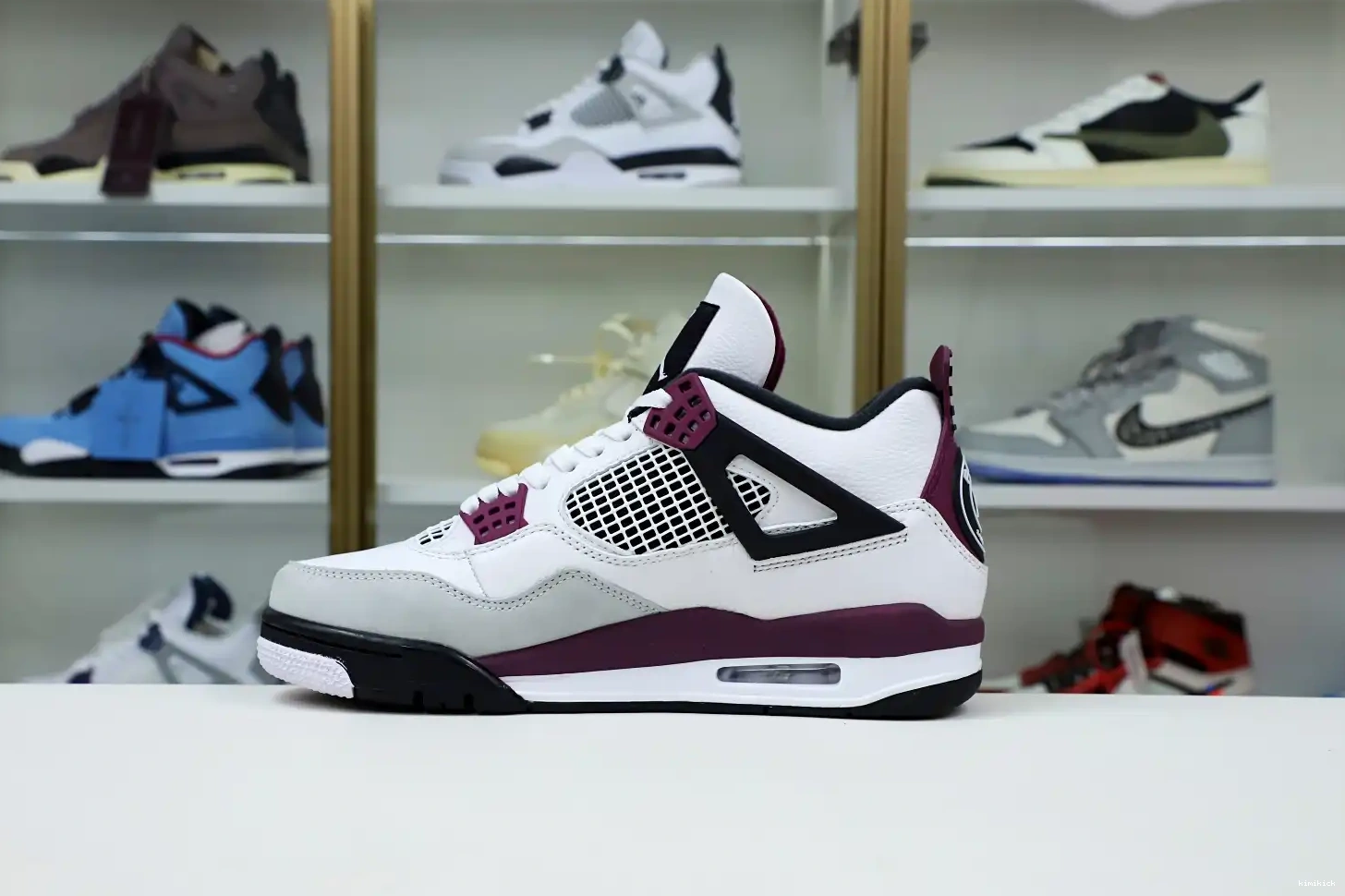 X AIR JORDAN PARIS JORDAN SAINT-GERMAIN Kimikick AIR RETRO 4 'BORDEAUX' 0611